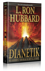 The book Dianetic the modern science of mental health show from the front